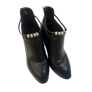 Black Booties  with Embellishment Size 7